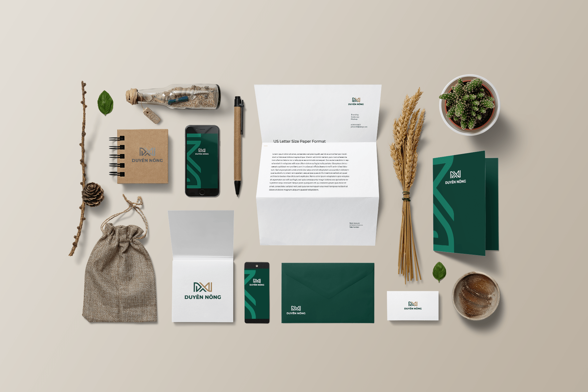 11- Nature stationery 3 Duyen nong identity bronze - The Middle Path Method